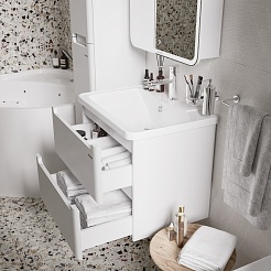 Grossman Тумба под раковину Адель 60 подвесная белая – фотография-2